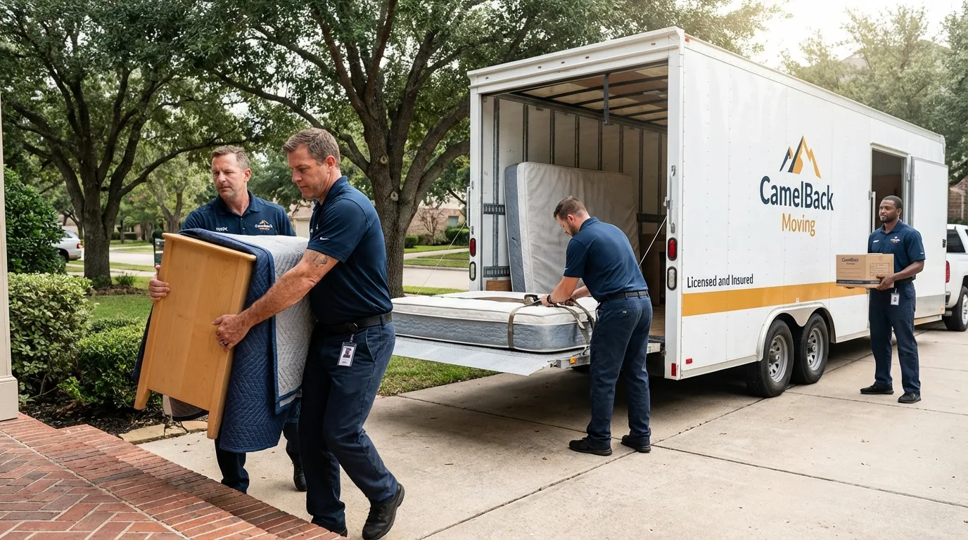 Crew loading residential truck for cross-state move from Culpeper, VA